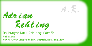 adrian rehling business card