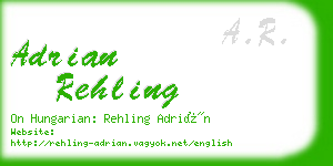 adrian rehling business card